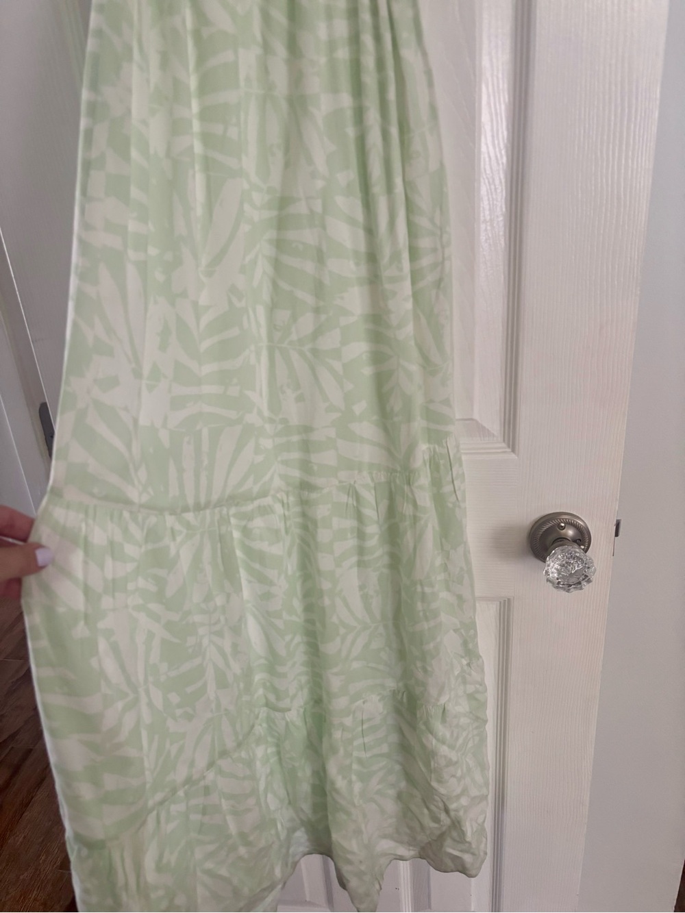 Roxy Women’s Light Green Tropical Print Maxi Dress - Picture 7 of 10